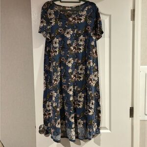 LuLaRoe Blue Floral Maxi Dress